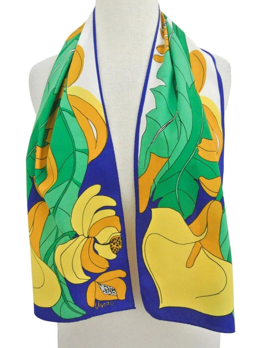 vtg VERA floral print silk scarf